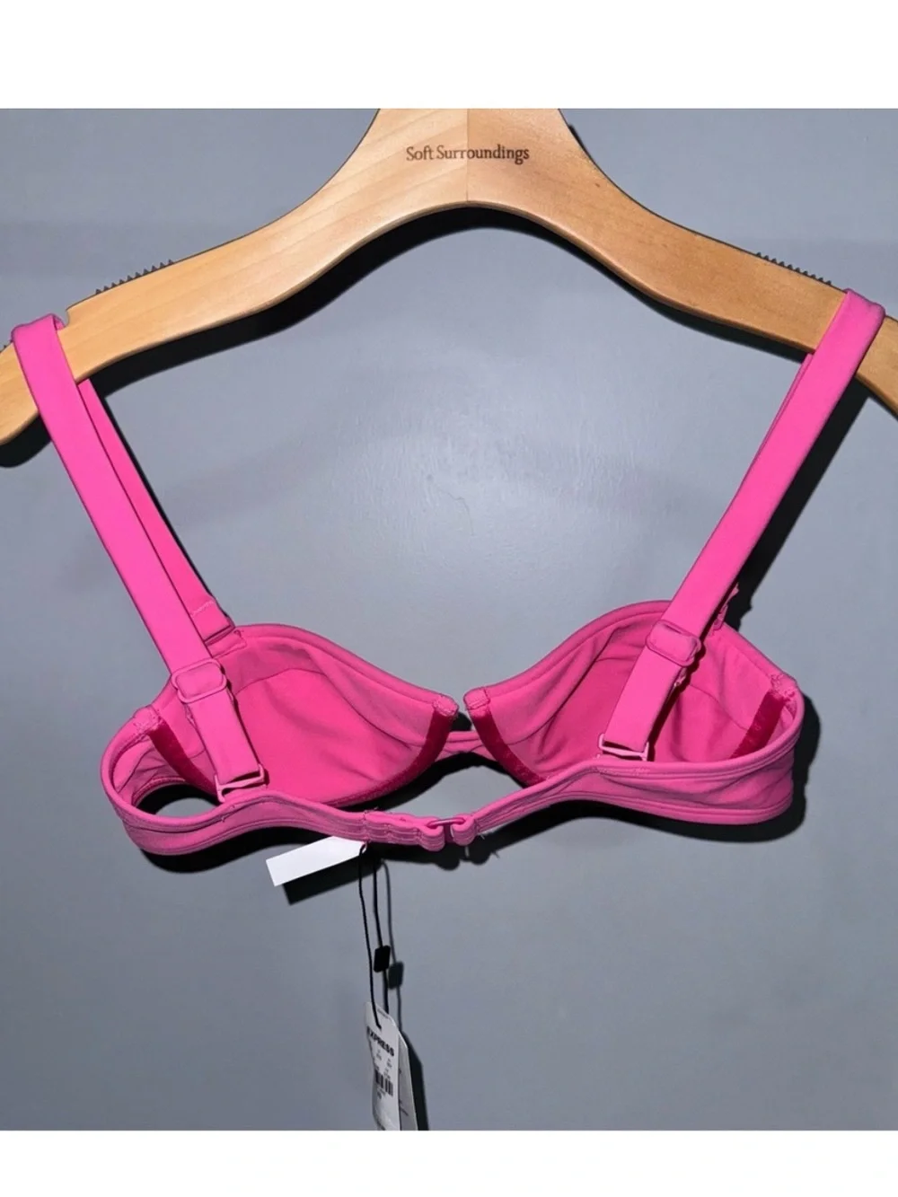 Express Hot Pink Body Contour Swim Bikini Top Size XS NWT!